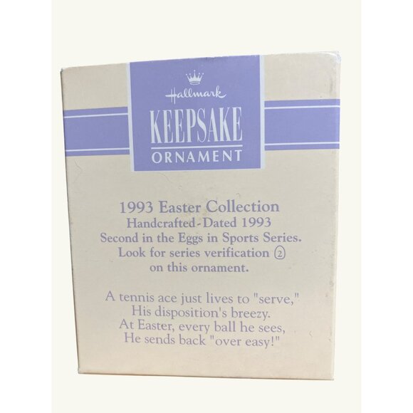 Hallmark Keepsake Ornament Eggs In Sports Tennis Ace 1993 Collectors Series - Picture 10 of 12